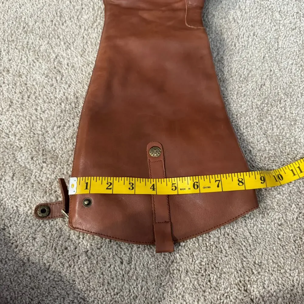 Sam Edelman Penny Tall Brown Leather Riding Boots Short Heel Women's Size 8.5 - Picture 9 of 16